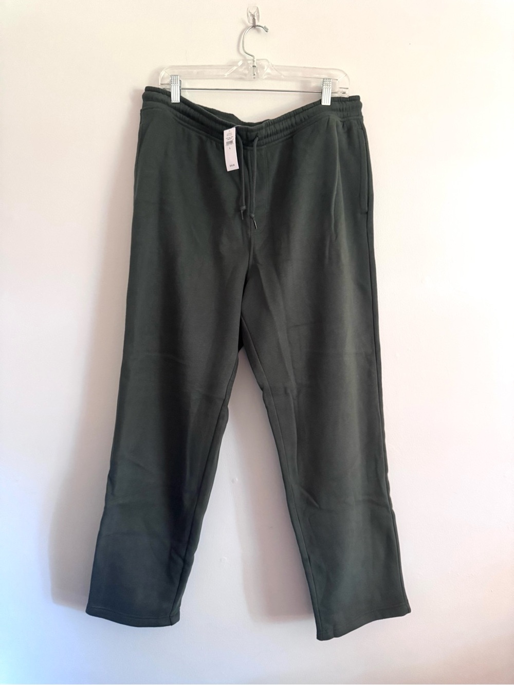 NWT 2026 GAP Men's Olive Green Drawstring Sweatpants L Vintage Soft